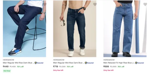 Image of Here & Now Men's Jeans at minimum 70% Discount