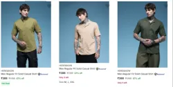 HERE&NOW Men's Shirts at 67% discount