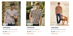Here & Now Mens Shirts at minimum 83% Discount