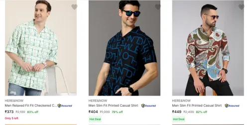Image of Here & Now Men's Shirts upto 83% Discount