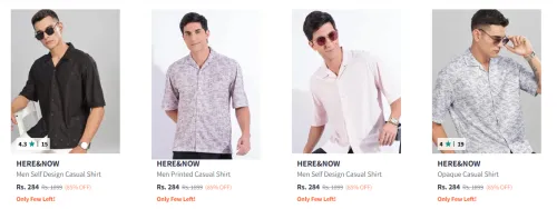 Image of Here & Now Men's Shirts upto 85% Discount