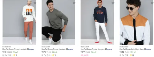 Image of Here & Now Men's Sweatshirts upto 77% Discount