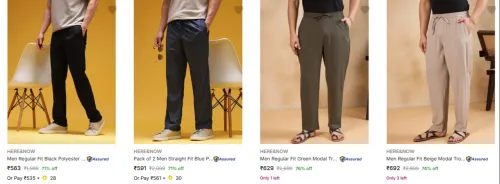 Image of Here Now Men's Trousers at minimum 70% Discount