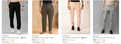 Here & Now Mens Trousers at minimum 70% Discount