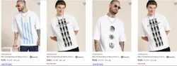 HERE&NOW Mens T-Shirt At minimum 71% Discount