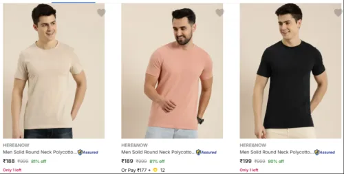Image of Here Now Mens TShirts Minimum 80% Discount
