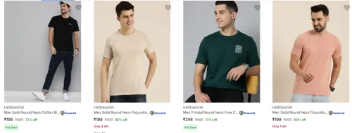 Image of Here Now Mens T Shirts starting @ ₹195