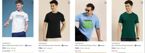 Image of Here & Now Men's T-Shirts starting at ₹176