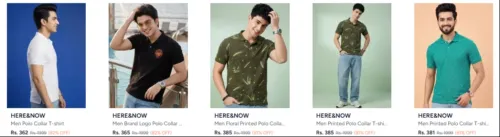 Image of Here & now men's t-shirts up to 82% Discount