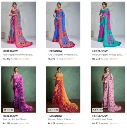 Here&Now Sarees @ Starting ₹272