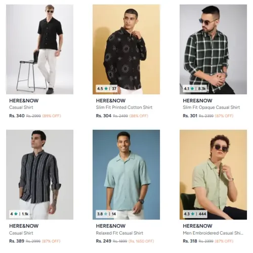 Image of HERE&NOW Shirts Upto 89% Discount