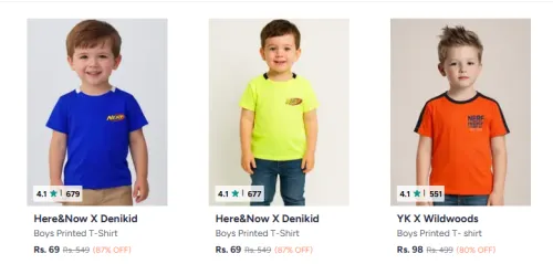 Image of here & now t-shirts for boys up to 87% off