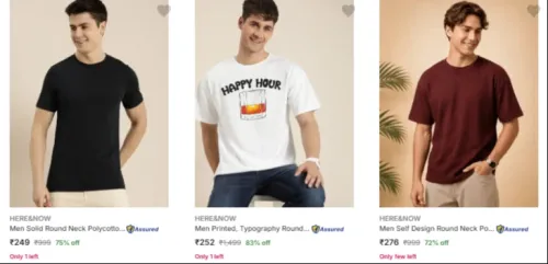 Image of Here & Now Tshirt from ₹186