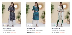 HERE&NOW Women Kurti Flat @ ₹99