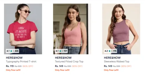 Image of Here & Now Women's Clothing Starting @ ₹119