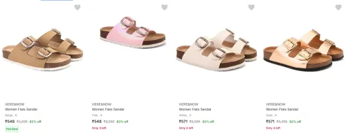 Image of Here & Now Women's Flats at minimum 70% Discount