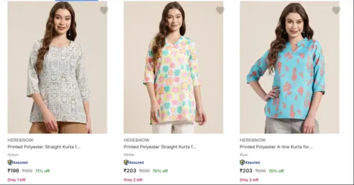 Image of Here & Now Women's Kurtas starting at ₹196
