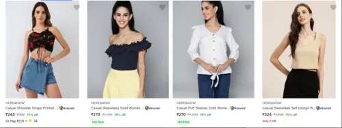 Image of Here & Now Women's Tops at minimum 70% Discount