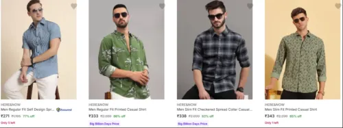 Image of Here&Now Casual Men Shirts upto 86% Discount
