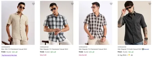 Image of Here Now Casual Shirts at Minimum 70% Discount