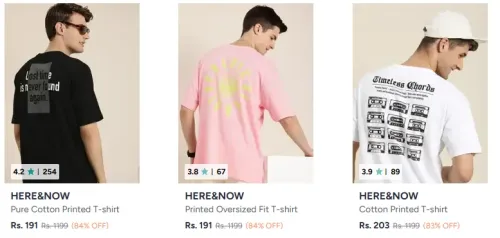 Image of HERE&NOW Clothings & Apparels at minimum 80% Discount