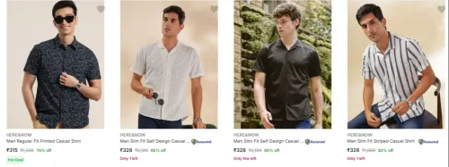 Image of Here & Now Men's Casual Shirts at minimum 70% Discount