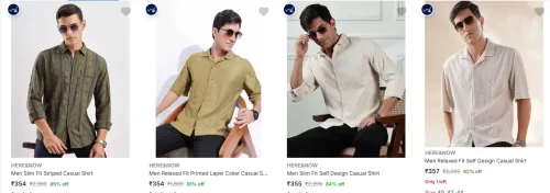 Image of HERE&NOW Men's Casual Shirts at minimum 75% Discount