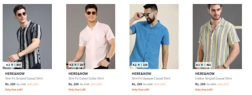 Image of Here & Now Men's Casual Shirts upto 85% Discount