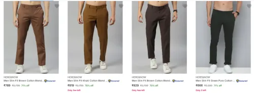 Image of HERE&NOW Men's pants upto 70% discount 