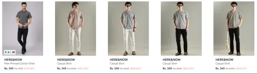 Image of HERE&NOW Men's Shirt At minimum 80% Discount
