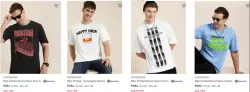 Here & Now Men's T Shirts upto 83% Discount