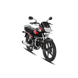 Hero MotoCorp HF Deluxe Pro i3S Drum Black Red Stripe Booking for Ex-Showroom