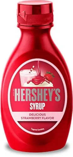 Image of HERSHEYS Strawberry Flavored Syrup Strawberry  (200 g, Pack of 1)