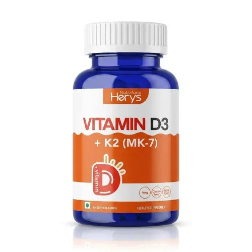 Image of Herys Nutrafort Vitamin D3 K2 Supplement with MK7 for Bone & Heart Health