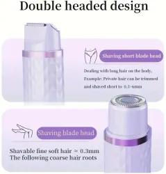 HEWAN Bikini Trimmer for Women Electric Shaver for Face, Legs, Underarms & Pubic Hair Trimmer 60 min  Runtime 0 Length S