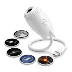 Hexon Rocket Design Galaxy Projector Night Light, USB Mini Star Projector with 360° Rotation, Starry Sky Astronaut Nebula Lamp, Magic Wall Light for Bedroom,Kids Room Ceiling Decor (5 Slides...