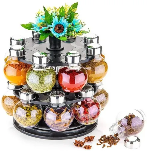 Image of Heyan Spice Set Silver  (16 Piece)
