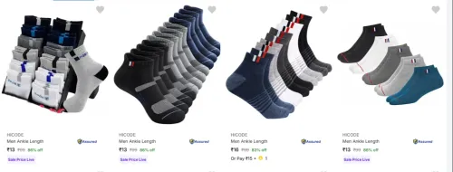 Image of Hicode Socks starting at ₹13