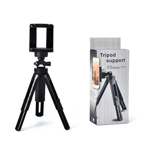 Image of HIFFIN® 360 Degree Rotation Mini Tripod Support Stand for DSLR and Smartphones - Foldable Shockproof Lightweight Bracket