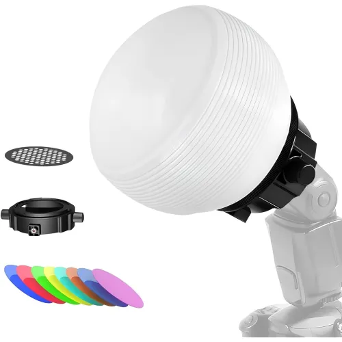 Image of HIFFIN D25 Professional Flash Accessories Kit Universally Compatible | Flash Diffuser | Bounce | Grid| Gel | Grip & Sphe