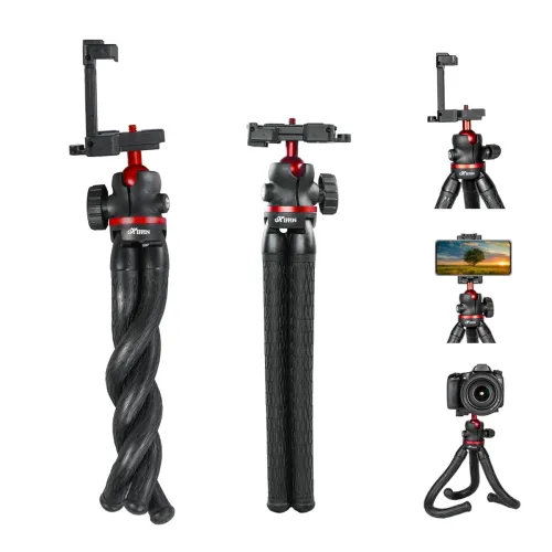 Image of Hiffin Htr-11 Flexible Gorilla Tripod for Cameras, Smartphones & Action Camera | Camera Tripod with Phone Holder | Porta