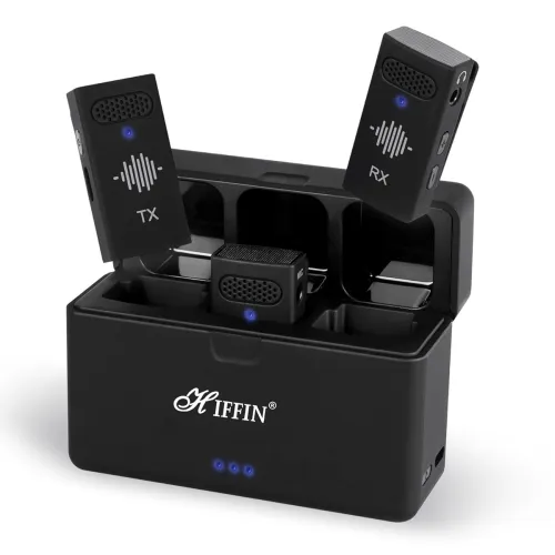 Image of Hiffin HWM-50 Wireless Microphone (Noise Cancellation, Portable Case)