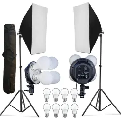 Hiffin Photography 4 Lamp Softbox Kit (50×70cm)