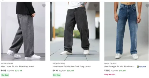 Image of High Denim Men's Jeans Starting ₹416