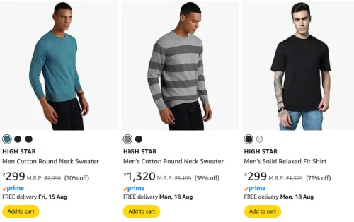 Image of HIGH STAR Men Clothing Upto 90% Discount