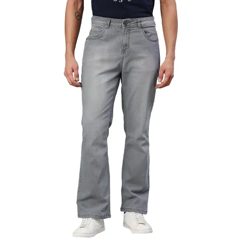 Image of HIGH STAR Men Grey Boot Leg Jeans