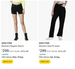 HIGH STAR Women Clothing Upto 90% Discount