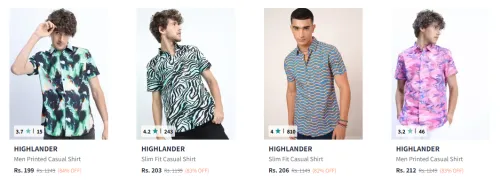 Image of Highlandar Mens Shirt Starting @ ₹199
