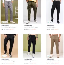 HIGHLANDER Brand Mens Trousers @ Minimum 80% Discount