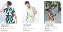 Highlander Casual Shirts minimum @90% Discount 